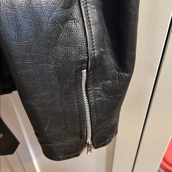 Black Leather Biker Jacket - Picture 4 of 4